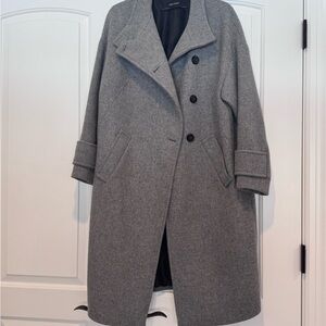 Zara Charcoal Gray Women's Pea Coat
